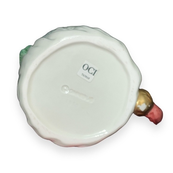 Vtg Fitz & Floyd Christmas Quilt Santa Toby Mug Collectable Santa Omnibus 1990 - Picture 6 of 8